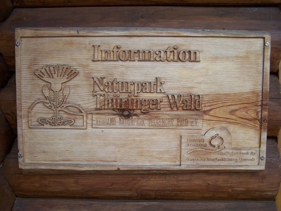 GTH Ohrdruf - Tafel an der Infostelle zum Naturpark Thüringer Wald