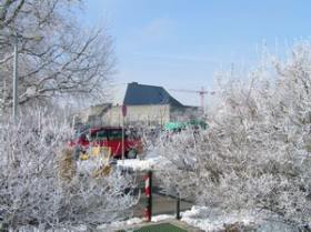 Zauberhafte Landschaft während dem Weihnachts-Märchenmarkt Gera